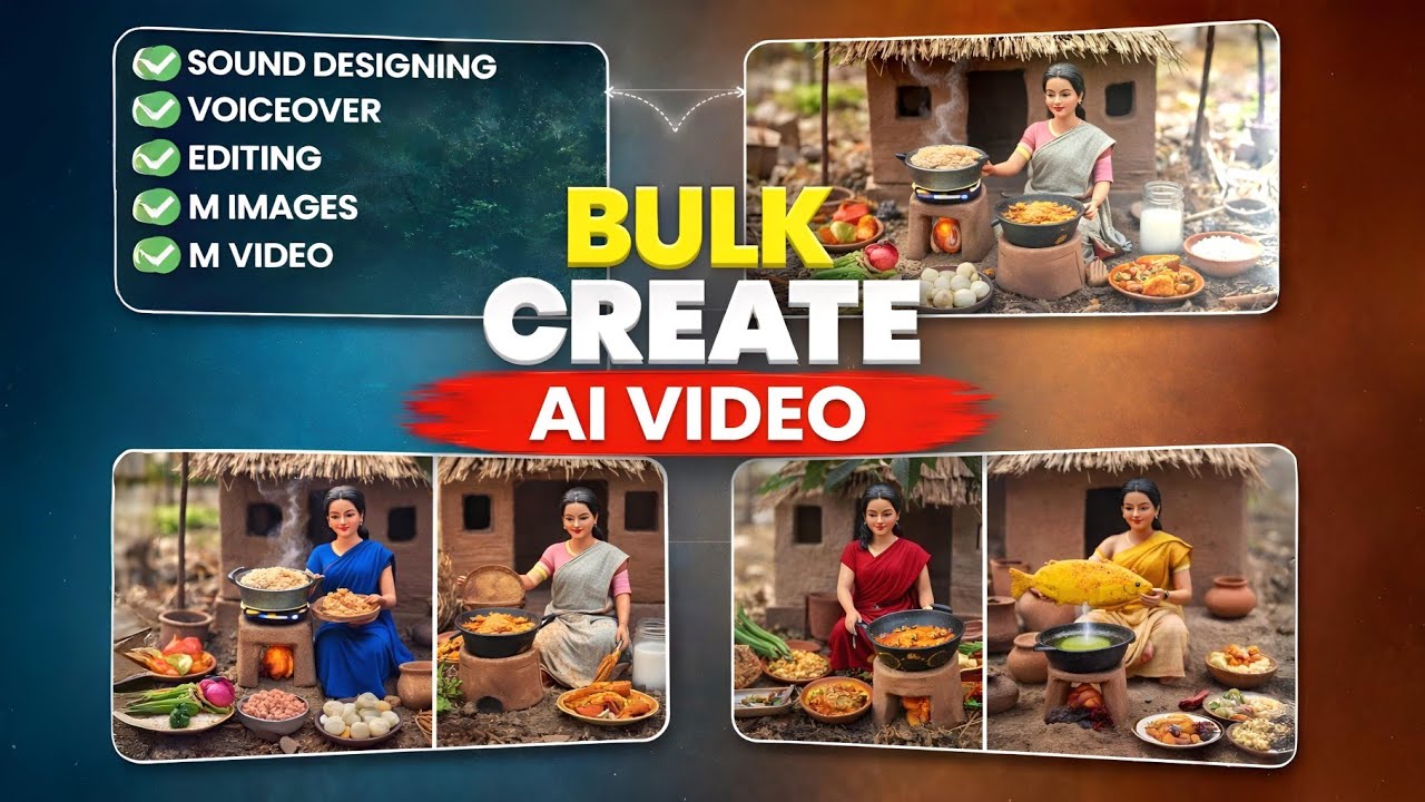 How to Start Miniature AI YouTube Channel Using FREE AI | ( BULK CREATE) FULL COURSE 
