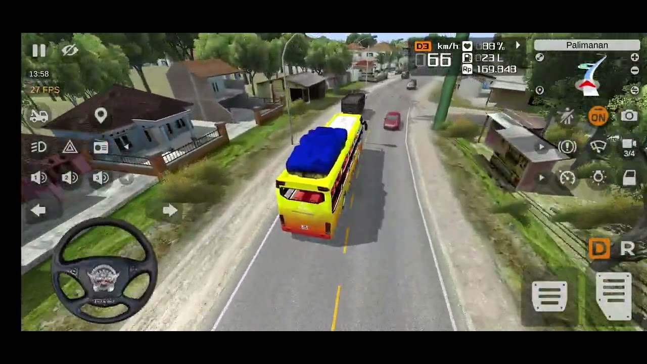 Yellow Bus 2/2 😍 Bus Simulator Indonesia - Bus Games Mobile Gameplay | Coach Bus Driving