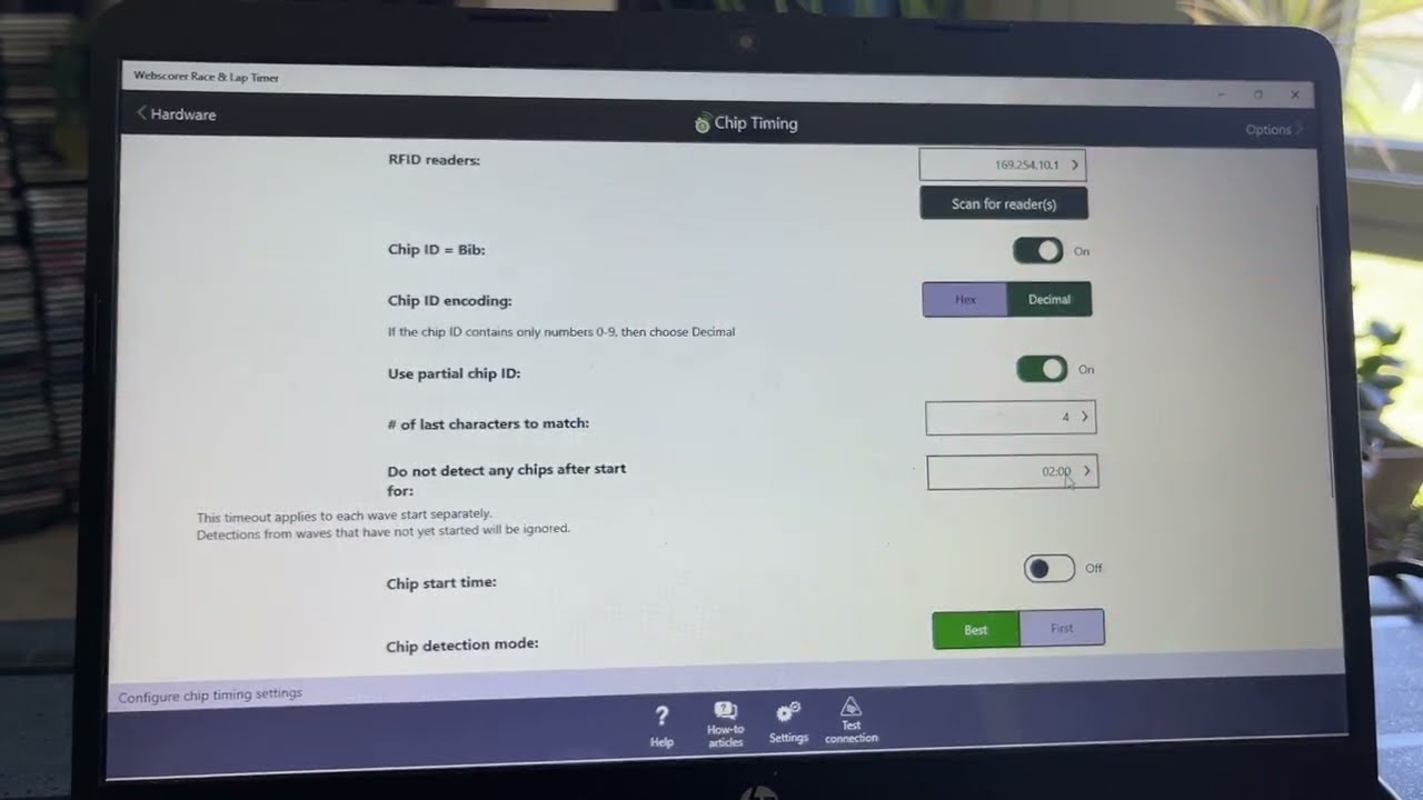 Case study: RFID chip timing with chip start