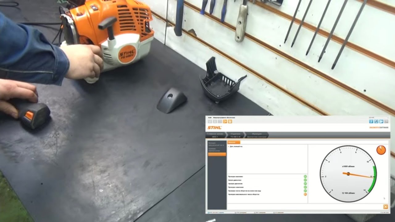 Stihl FS 490. Потеря мощности и плохой запуск на горячую