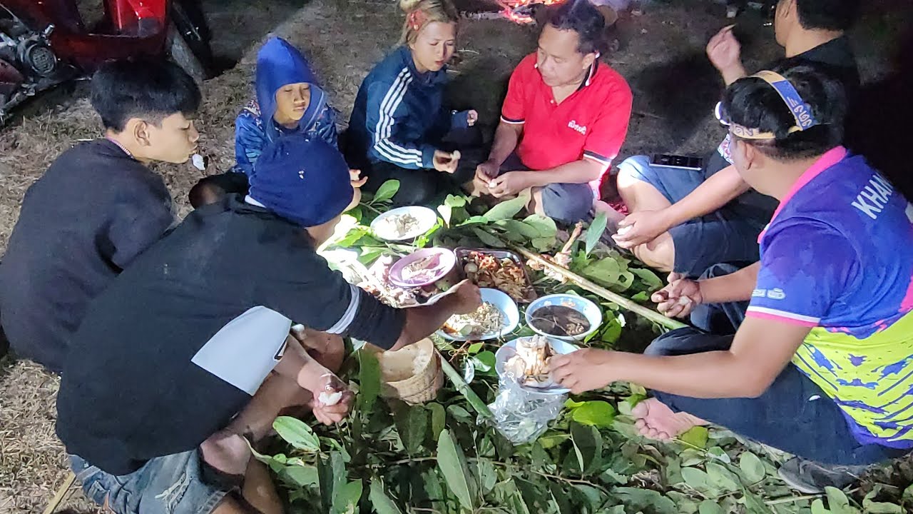 สูบปลาแบ่งกัน ตั้งเครื่องแต๊กๆนอนเฝ้าเบิ่ดคืน #สูบปลา
