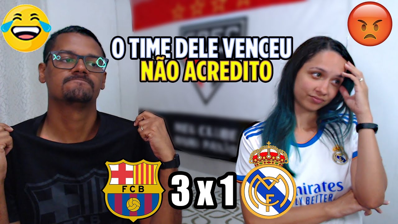 REACT REAL MADRID 1 X 3 BARCELONA - BARCELONA CAMPEÃO, REAL MADRID DOMINADO - SUPERCOPA ESPANHOLA