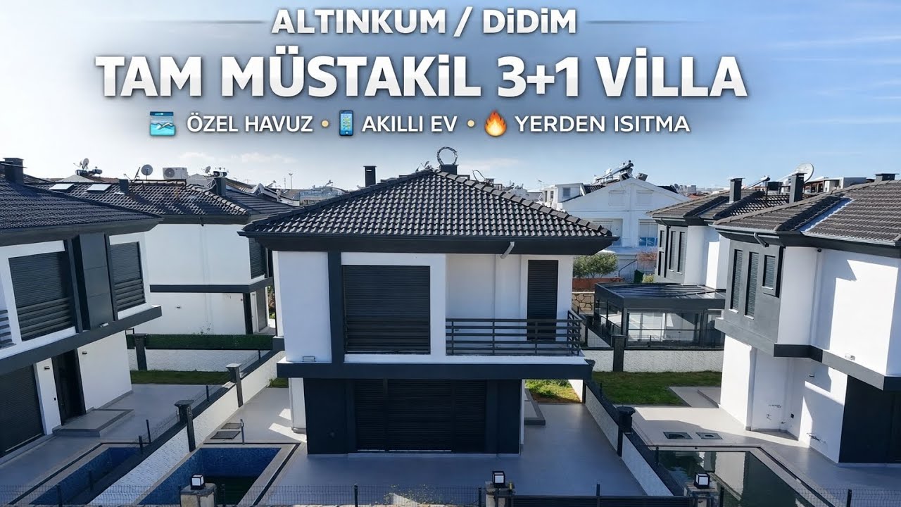 🔥 DIDIM ALTINKUM’DA SATILIK TAM MÜSTAKİL AKILLI VİLLA 🔥