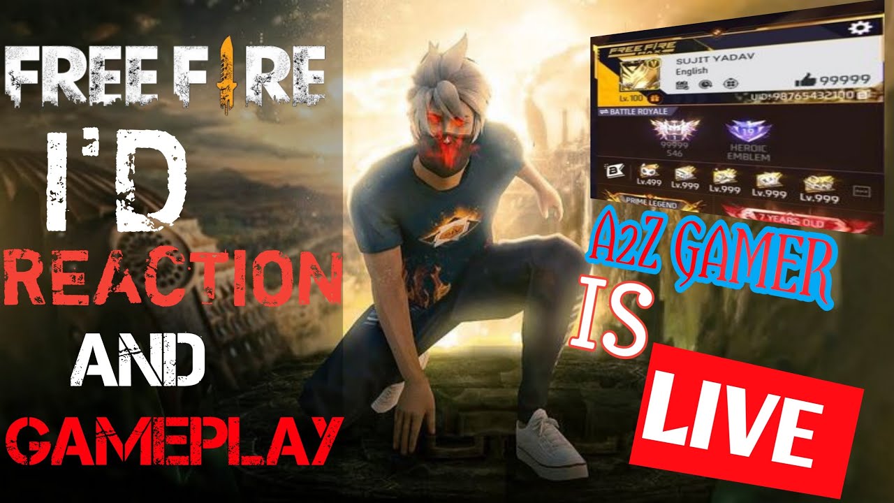 A2Z GAMER  is live! stream on free fire id reaction