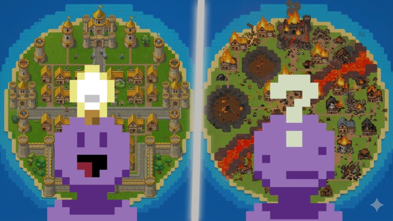 Gênios vs Estúpidos– Quem Sobrevive no WorldBox? 😱