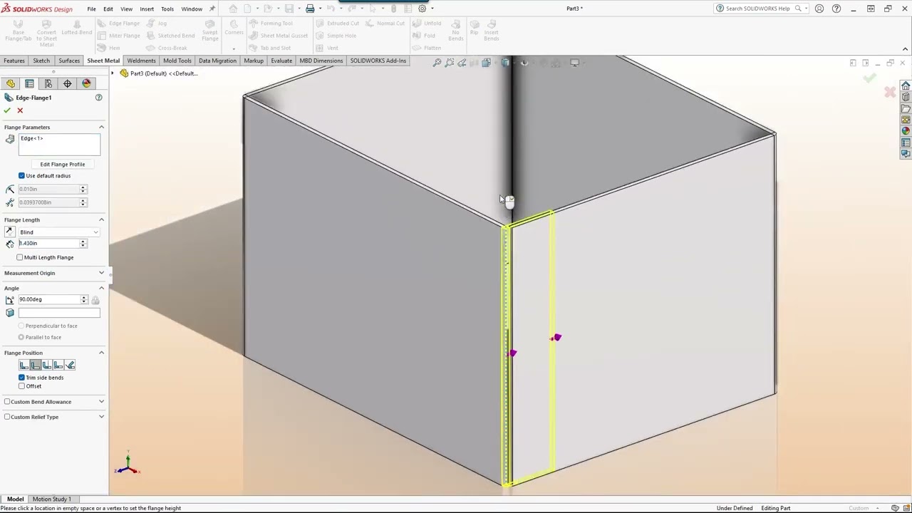 How to Design a Cardboard Box using SolidWorks Sheetmetal features (Part 2)!