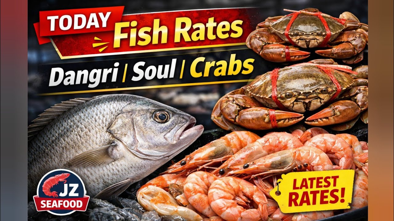 Today Karachi Fish Market Rates 🐟 Kharey Pani Dangri, Lamba Soul Fish, Crabs & Prawns Price Update
