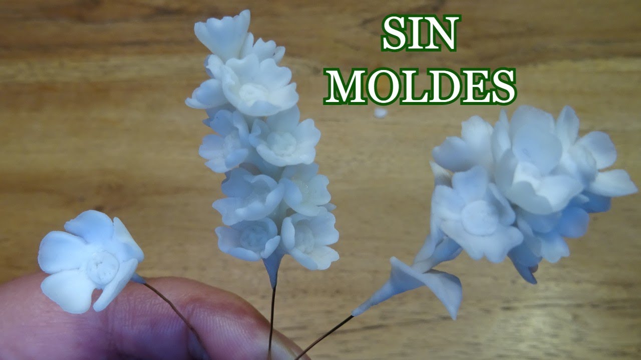 Bellos ramitos de flores hechos con PORCELANA FRIA y sin moldes