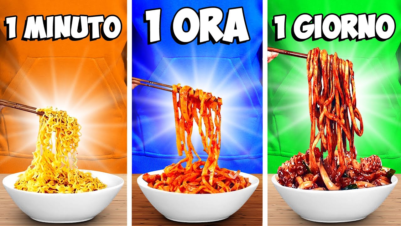 1 minuto vs. 1 ora vs. 1 giorno Tagliatelle da VANZAI