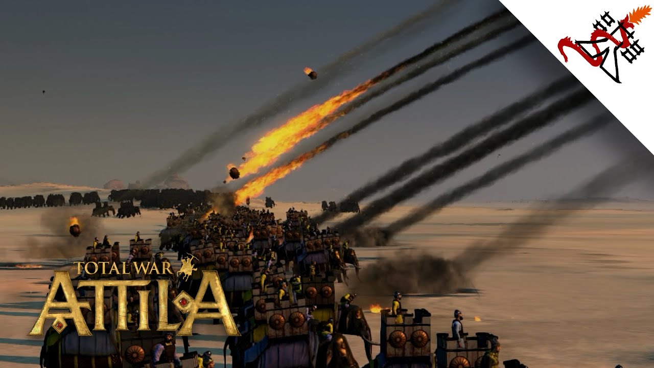 Total War: Attila - 200 Catapults vs 2200 War Elephants | MASSIVE Battle