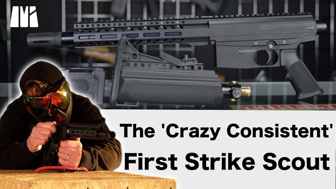Shooting a Bolt Action Paintball Sniper Rifle - First Strike Scout Review