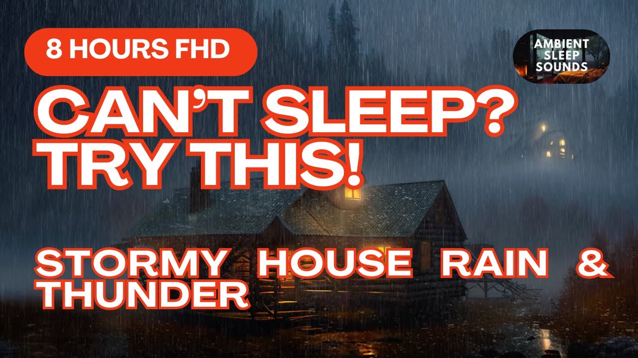 8 Hour Stormy Forest House Rain & Thunder | Deep Sleep Ambient
