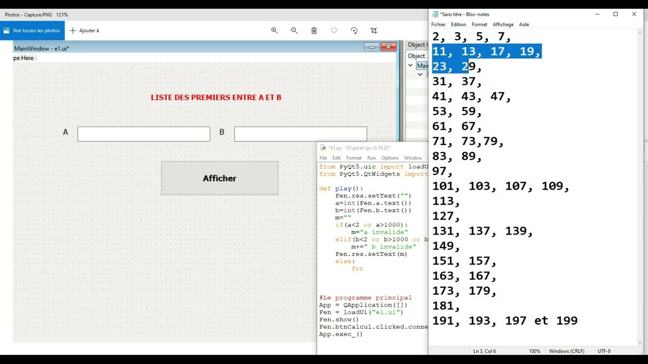 R&eacute;vision info bac scientifique : Qt5Designer