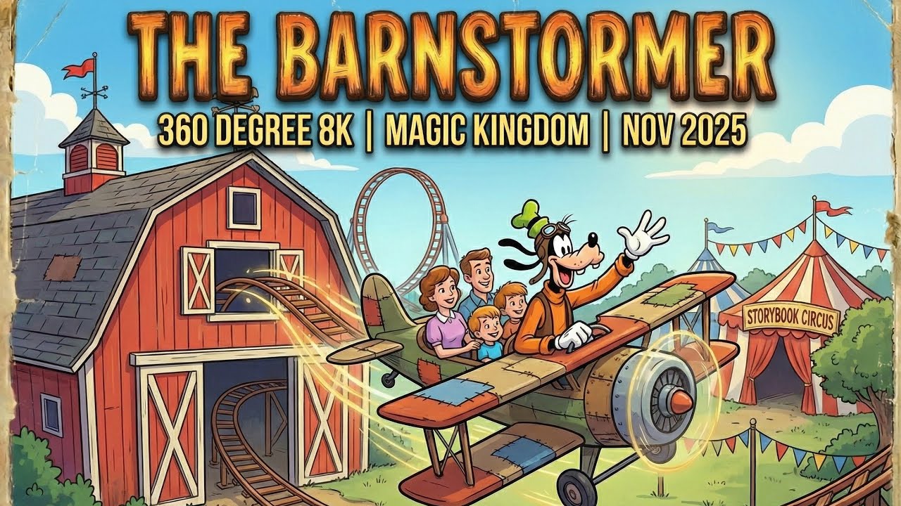 The Barnstormer in 360 Degree 8K - Magic Kingdom - Nov 2025