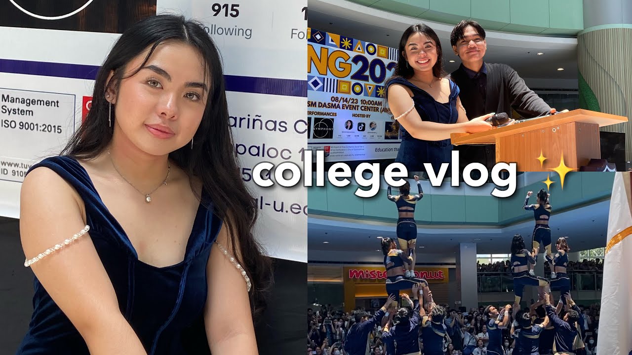 COLLEGE VLOG: hosting our uni’s opening, first week of classes, and more! 🎊📚🪩 | Andrea Rose
