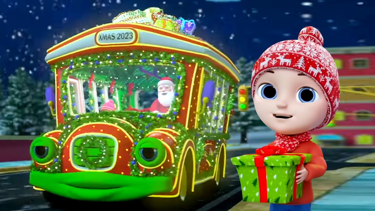 Holiday Wheels on the Bus | Christmas Songs for Kids | Sing Along with Santa