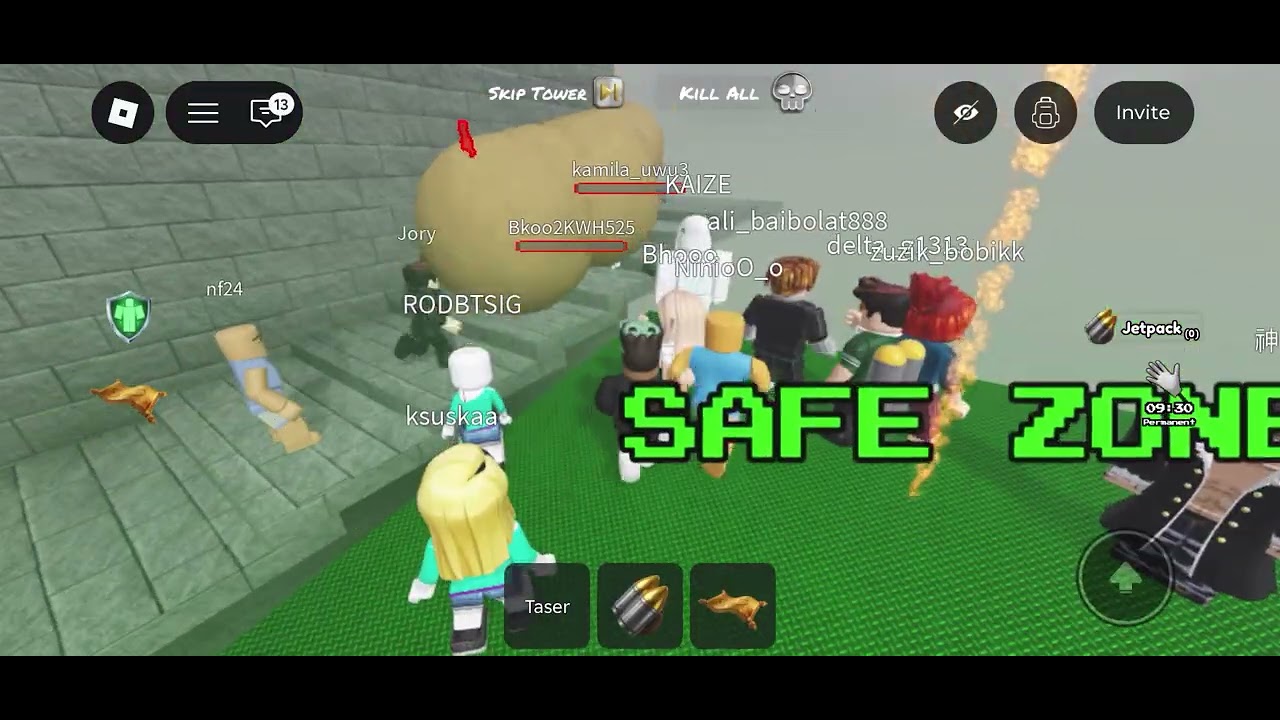 Roblox Safe zone 