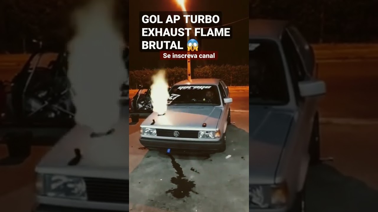 GOL AP TURBO EXHAUST FLAME BRUTAL 😱 #shorts #shortscar #golturbo #exhaustflames #turbo #2step #hks