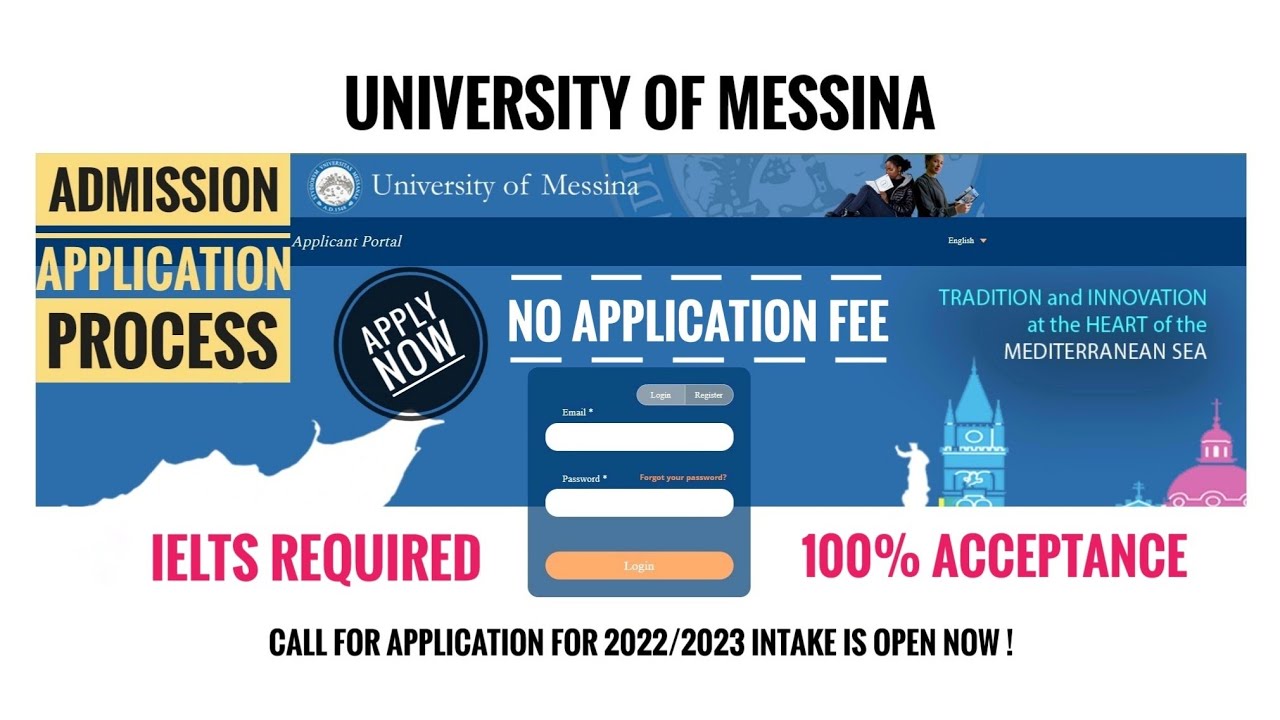 UNIVERSITY OF MESSINA Admission Process | NO APPLICATION FEE
