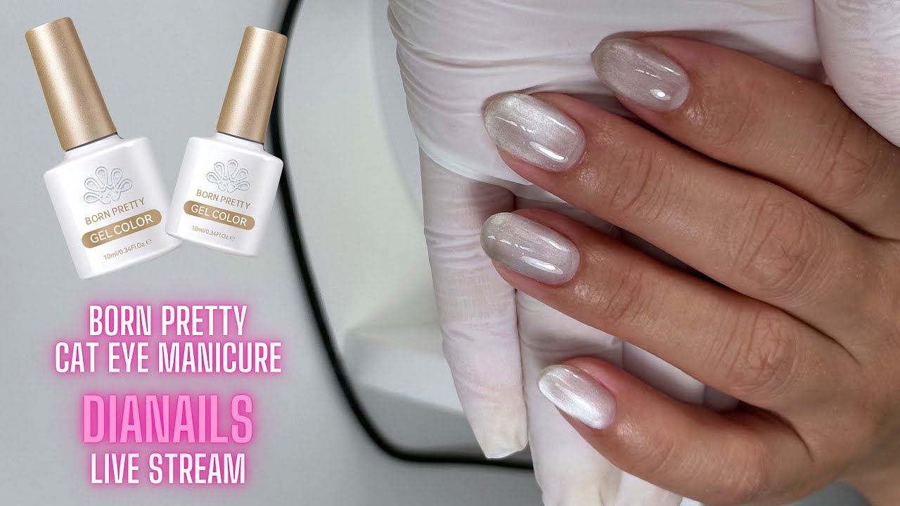 Born pretty cat eye manicure / russian mnaicure tutorial on real client / e-file manicure process