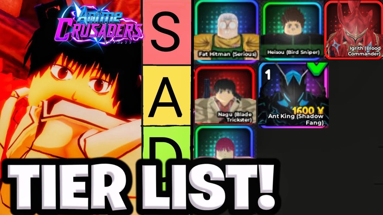 TIER LIST DA UPDATE 0.5 DO ANIME CRUSADERS! (ATUALIZADA)