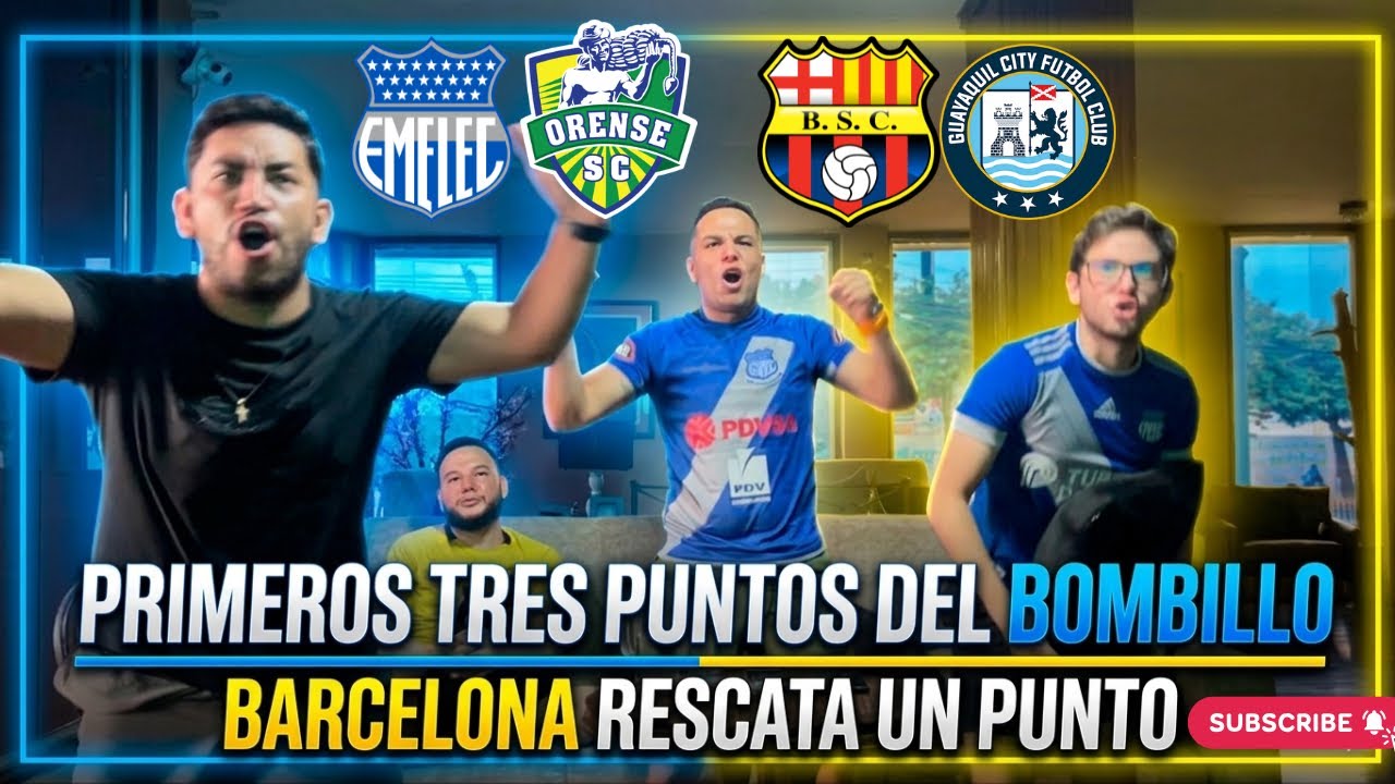 Emelec vs Orense y Barcelona Vs Guayaquil city || DOBLE REACCIÓN LIGA PRO 2026