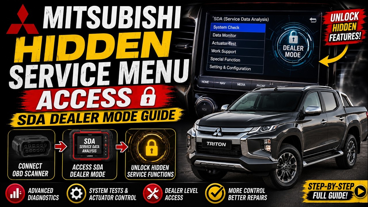 How to Access Mitsubishi Outlander/MR & MQ Triton/Pajero sport SDA/Radio Hidden Menu. Radio secret