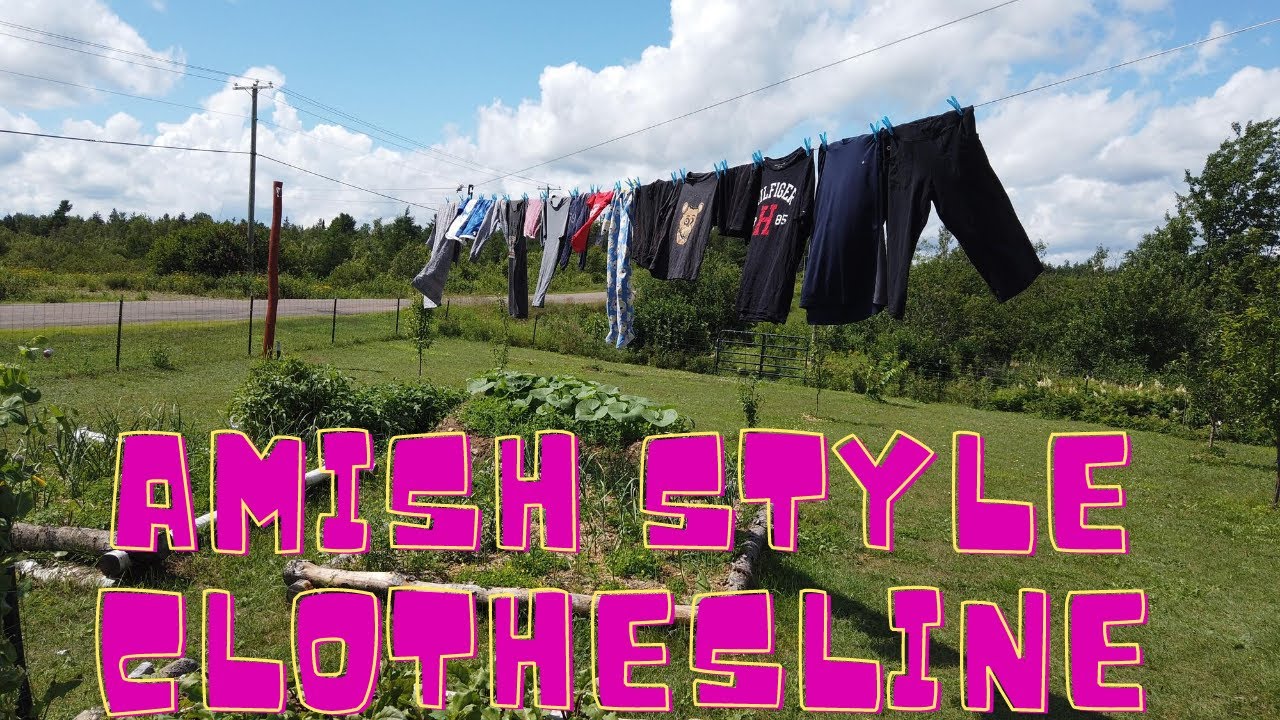 HOW TO INSTALL AN AMISH STYLE CLOTHESLINE