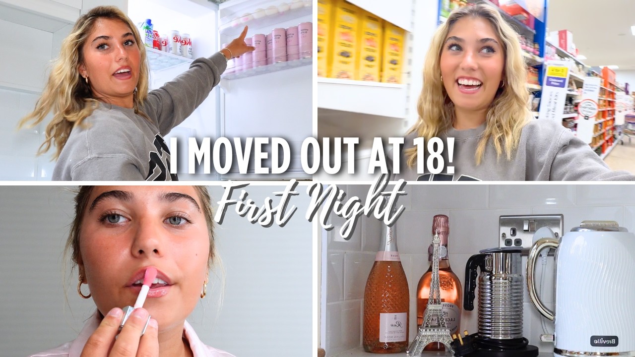 I MOVED OUT AT 18! My First Night In My New Home! | Rosie McClelland