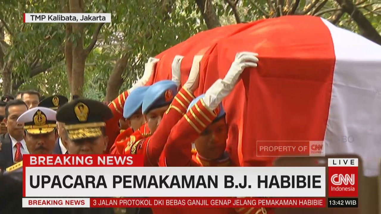 Pemakaman Presiden RI ke 3 BJ Habibie Dipimpin Presiden Jokowi
