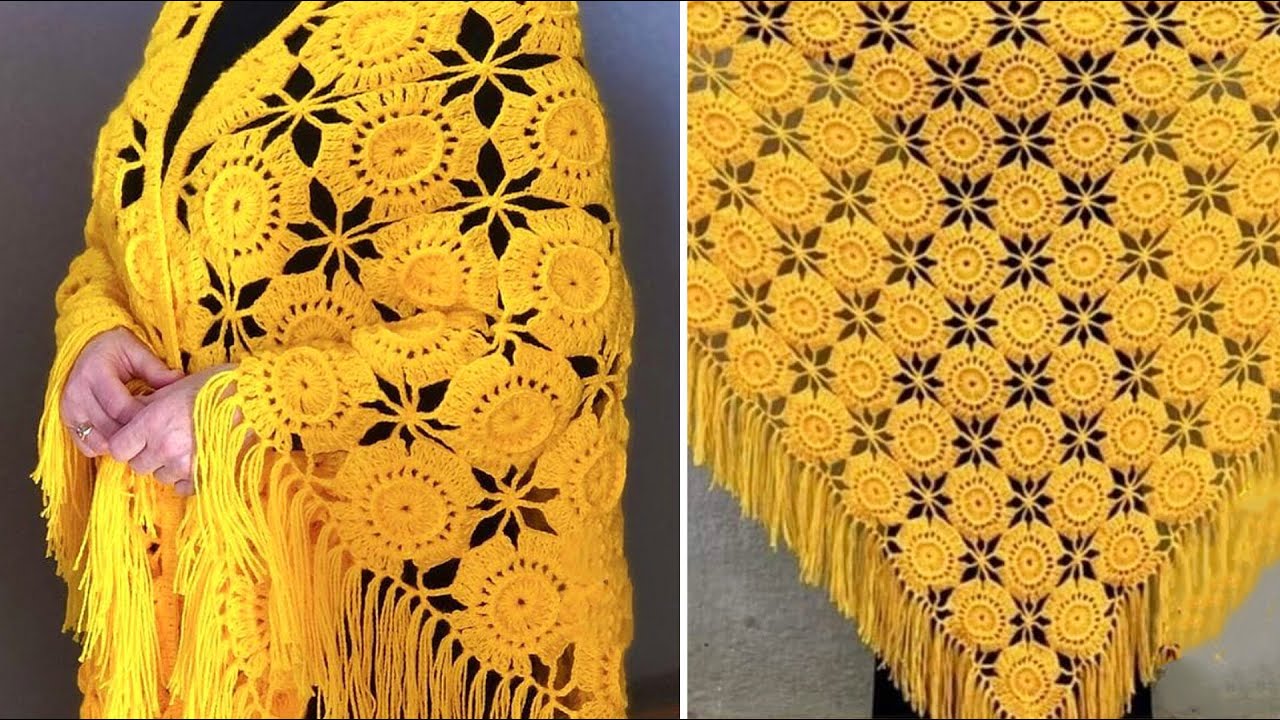 How to make a Crochet Triangle Shawl | Crochet Design for Shawl, Scarf, Shrug, Ponchu