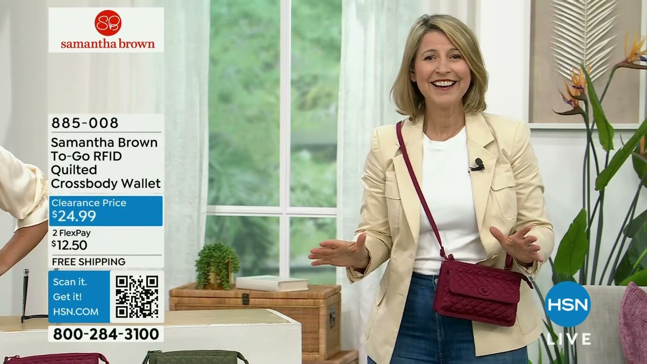 Samantha Brown ToGo RFID Quilted Crossbody Wallet