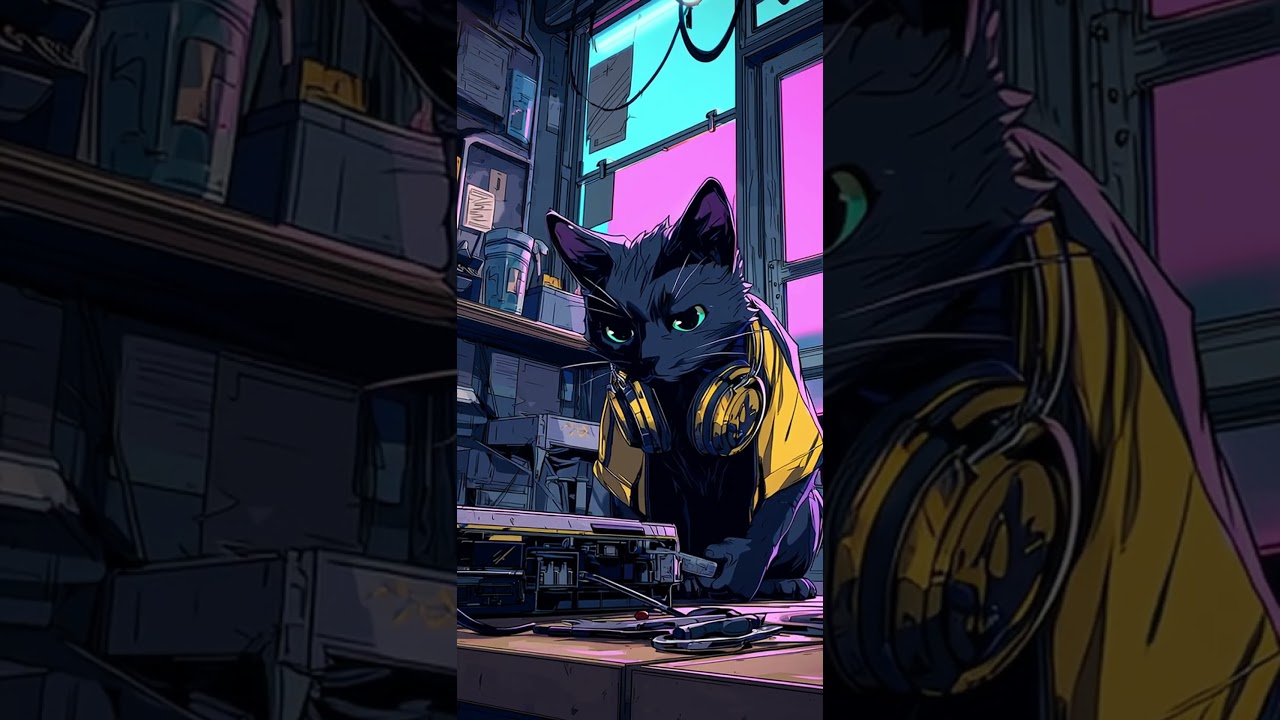 Black Cat ⚙️💿 | Lo-Fi Mechanic Mode
