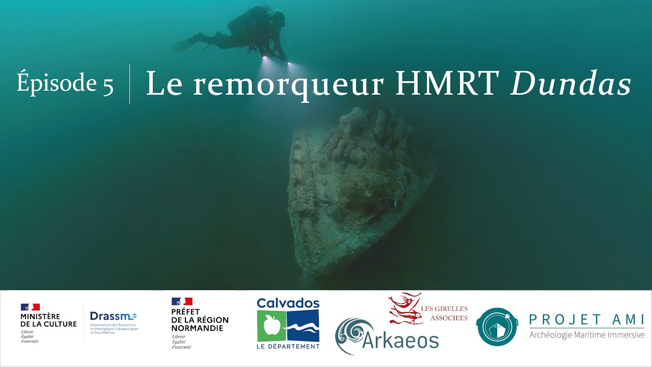 Les épaves du Débarquement de Normandie : Le remorqueur HMRT Dundas