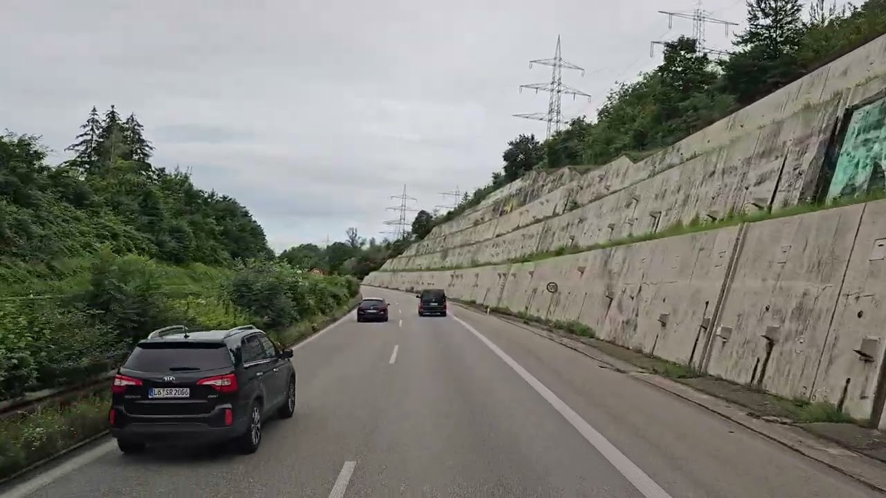 281 4K POV Real Truck Driving MAN TGX 520 Germany Rheinfelden to Ehrenkirchen
