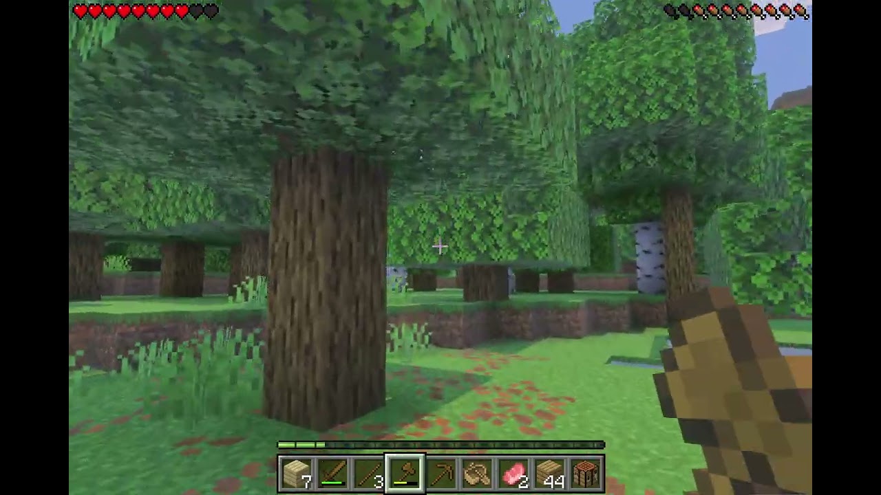 Minecraft first night. This is my first Minecraft video, pls enjoy. #minecraft #minecraftbedrock 