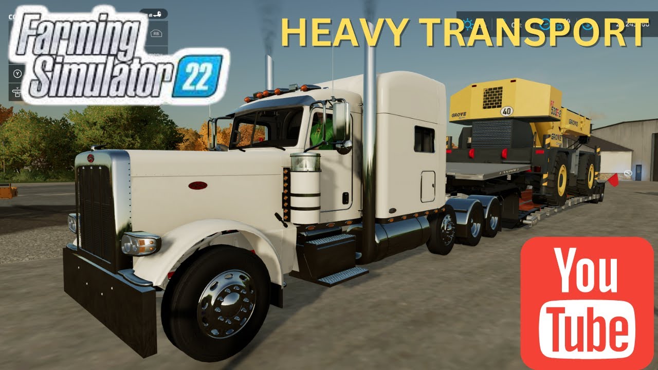 NEW PETERBILT 389 HEAVY TRANSPORT in (Farming Simulator 22) #fs22 #simulator #farmingsimulator22