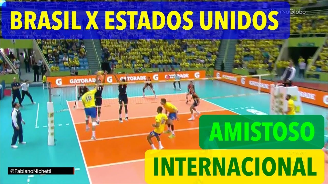 Brasil x Estados Unidos - Amistoso Internacional de Vôlei Masculino