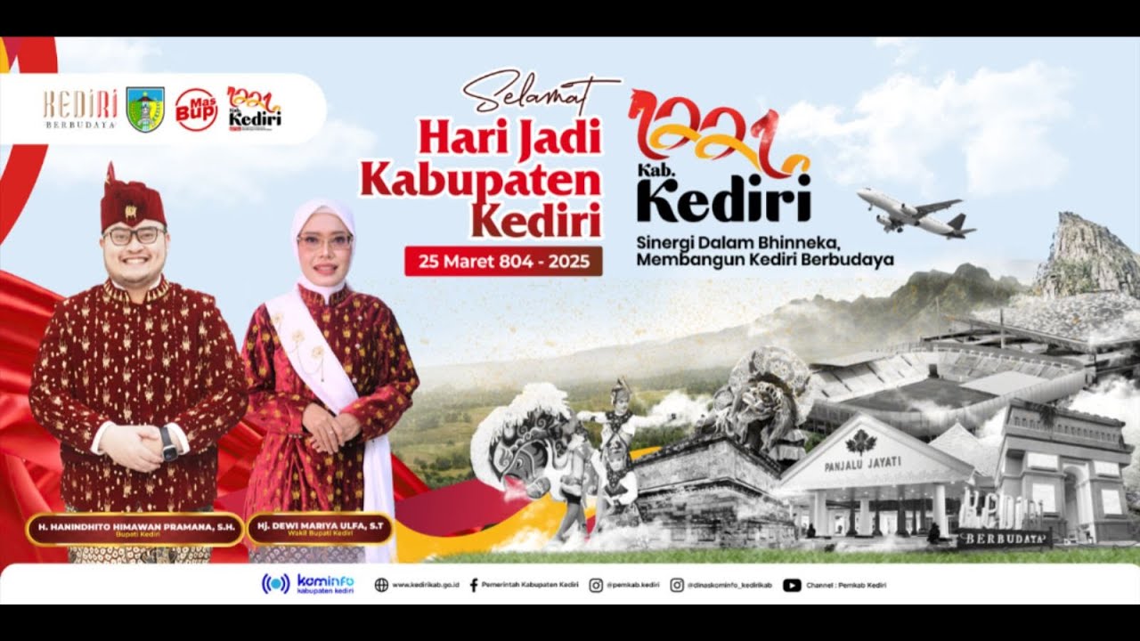 [LIVE] PROSESI PERINGATAN HARI JADI KABUPATEN KEDIRI KE-1221 PENDOPO PANJALU JAYATI | 25 MARET 2025
