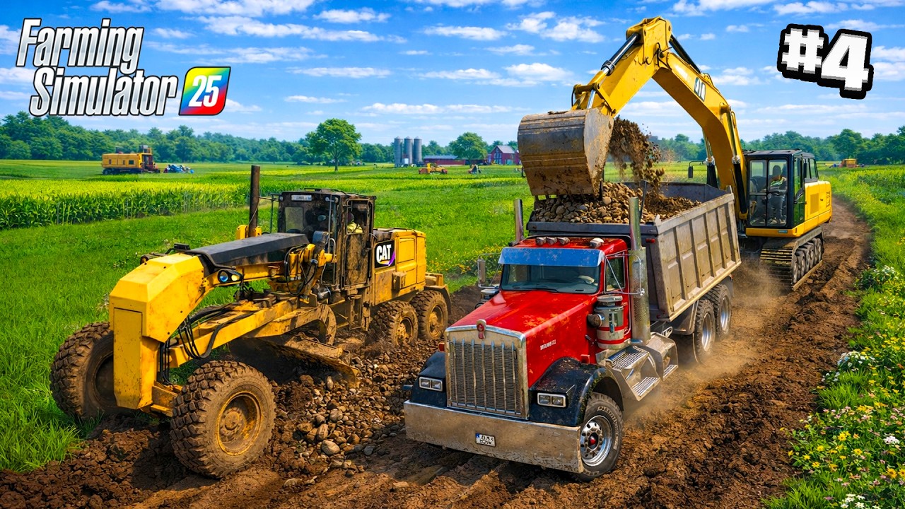 ¡Metemos LA CARRETERA PARA LA FINCA! | Farming Simulator 25