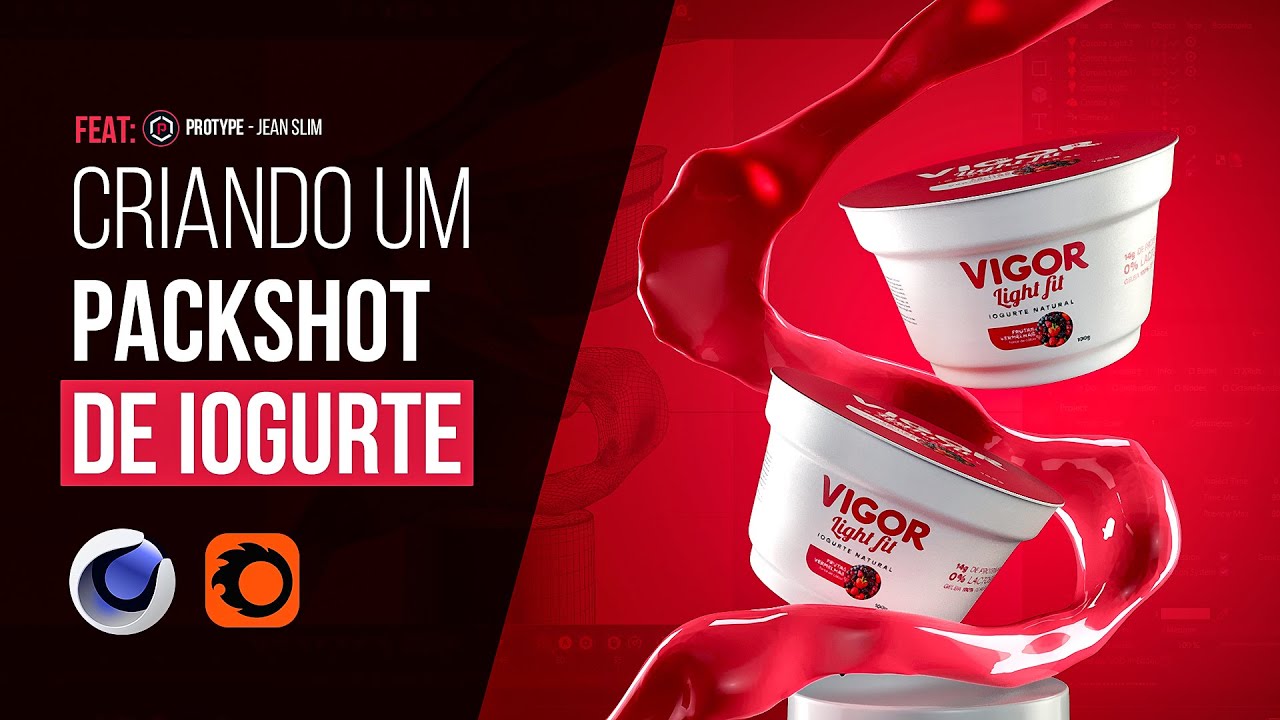 Criando uma Cena Packshot de Iogurte usando Corona Render no Cinema 4D - Feat: