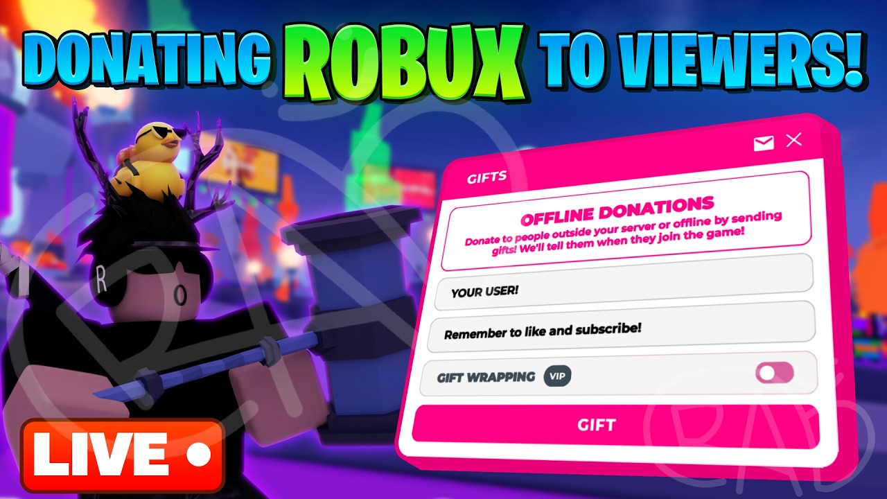 LIVESTREAM~PLS DONATE~ROBUX GIVEAWAY
