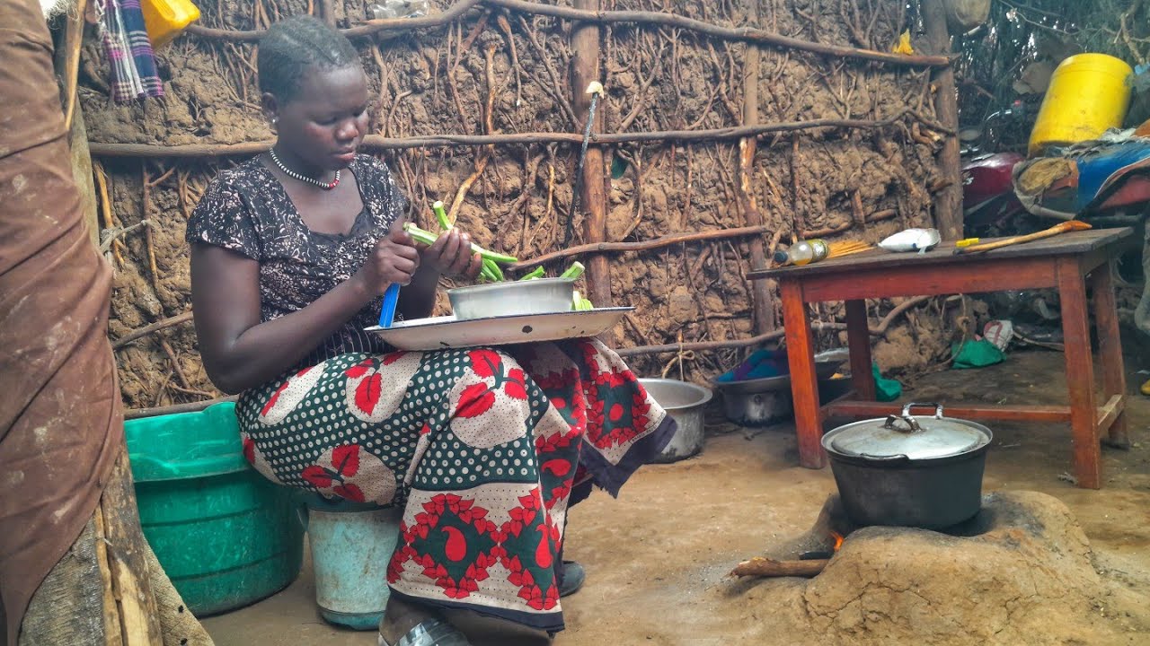 Cooking  the original  African  food  in South  Sudan 🇸🇩 //African village life