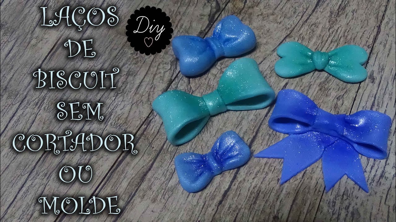 Diy Laços de biscuit sem formas ou cortadores