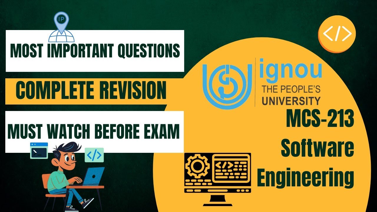 MCS-213 Software Engineering Full Revision | MCA Semester 1 Important Notes & PYQs | Exam Prep guide
