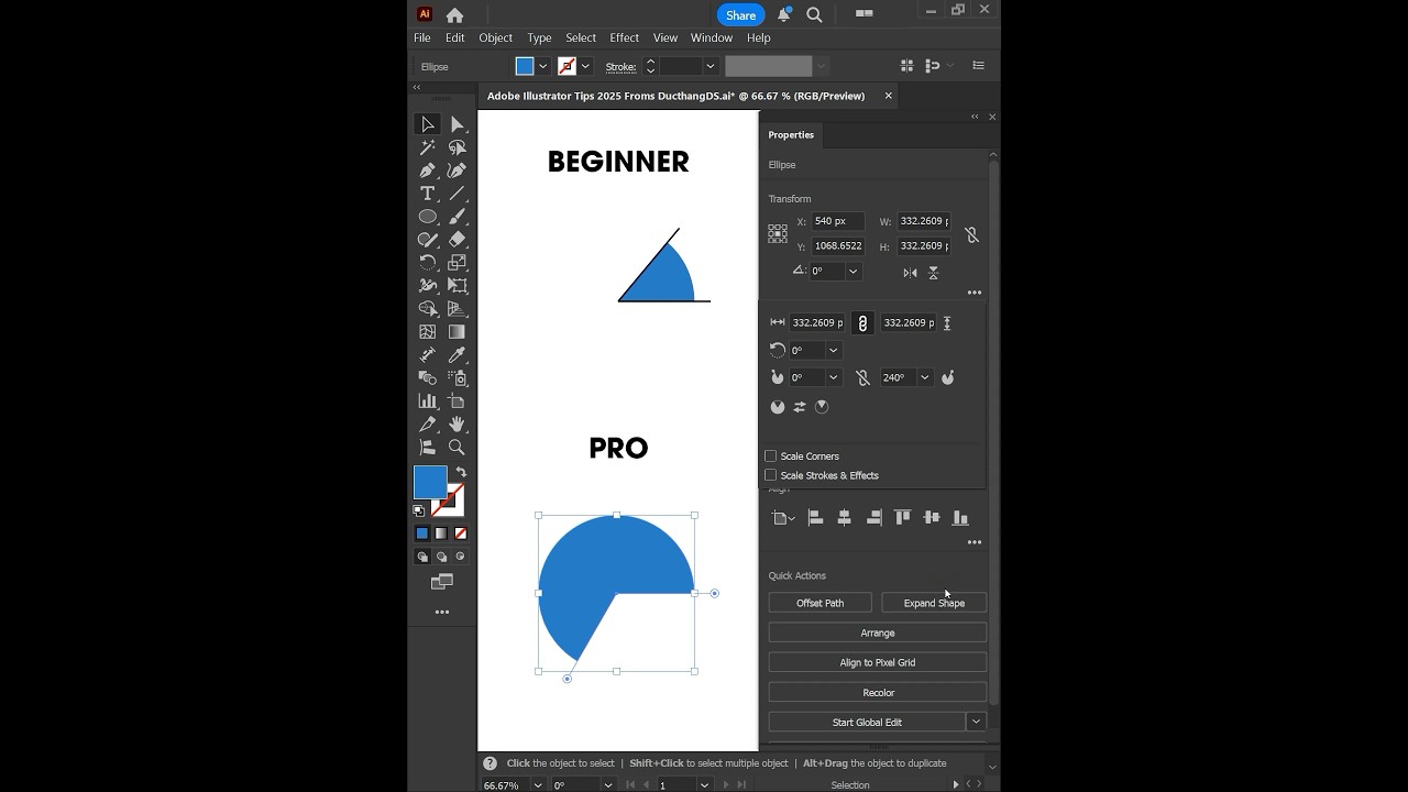 Suggerimenti per Adobe Illustrator 2025: come tagliare un cerchio come un PROFESSIONISTA #ducthangds