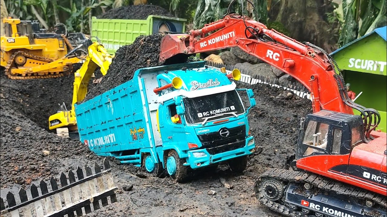 PERDANA PROYEK BATU BARA ‼️🔥 AKIBAT JALAN MASIH GEMBUR RC DAM TRUK HINO 500 GX KUAT NANJAK