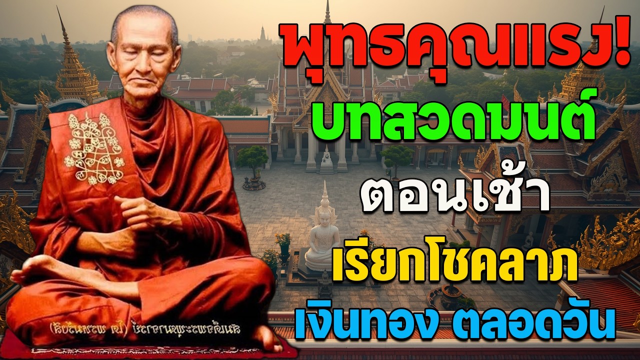 บทสวดมนต์ตอนเช้า🙏🙏🙏เสริมบุญแรง เงินทองหลั่งไหล เปิดทางโชคลาภทันที เทวดาคุ้มครอง