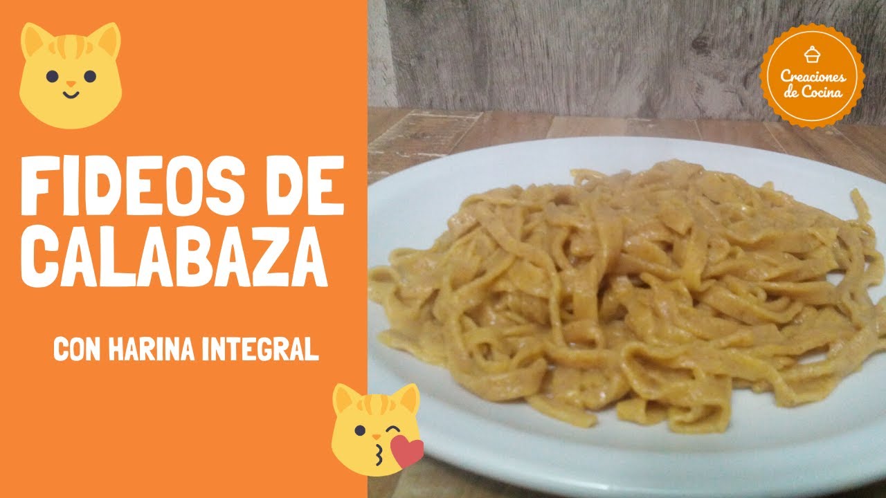 Fideos de Calabaza y Harina Integral