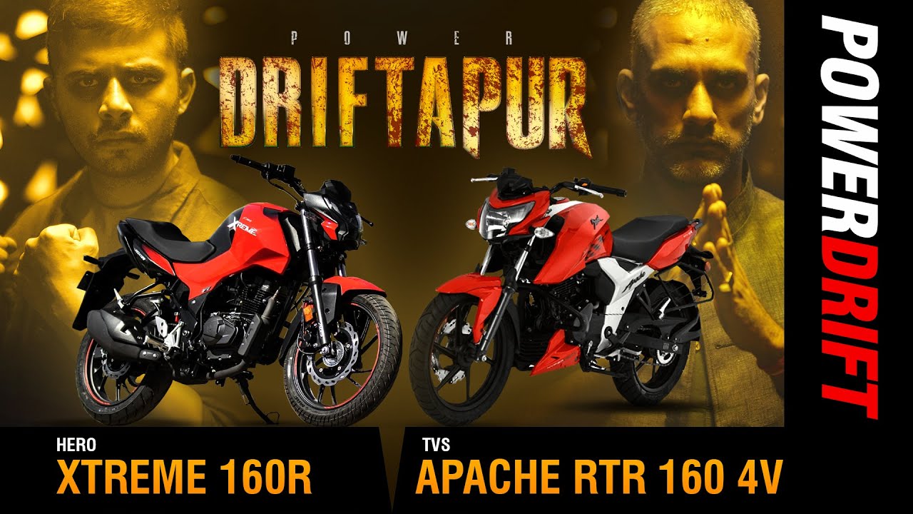 GIVEAWAY! | Hero Xtreme 160R vs TVS Apache RTR160 4v | The best 160cc motorcycle is... | PowerDrift